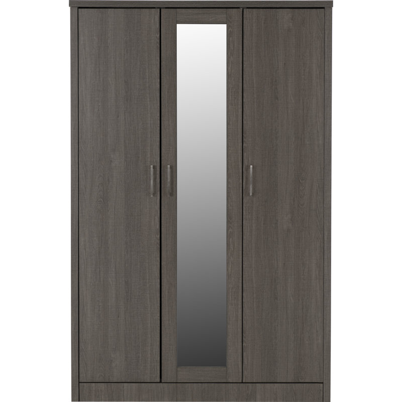 Mari 3 Door Wardrobe, Black Wood Grain