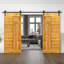 Porte de grange à panneaux et en bois avec quincaillerie d'installation-83967015-83967032