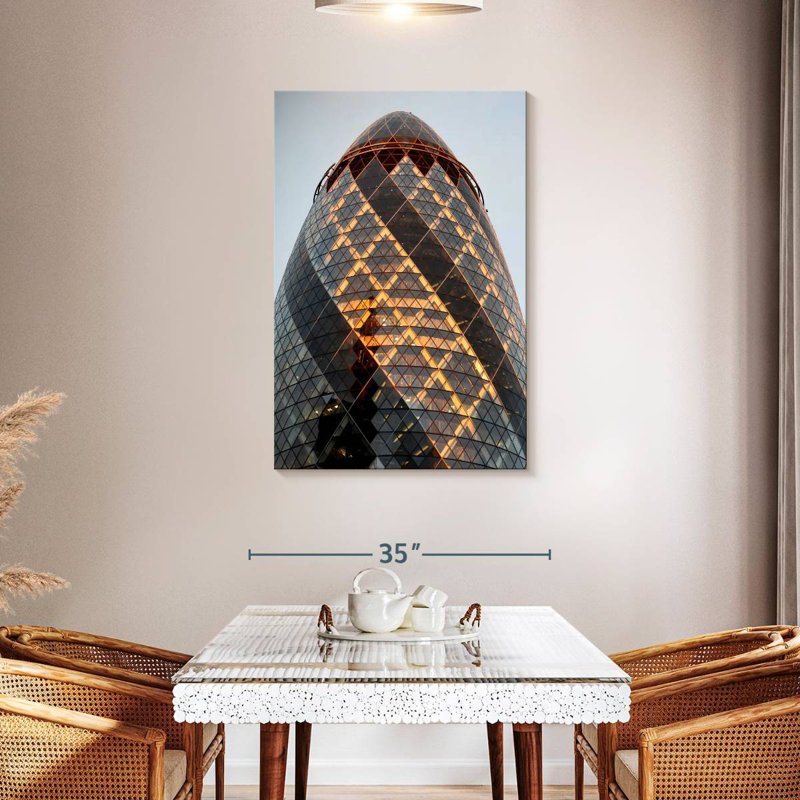 Lilie The Gherkin Skyscraper, 45" H x 30" W