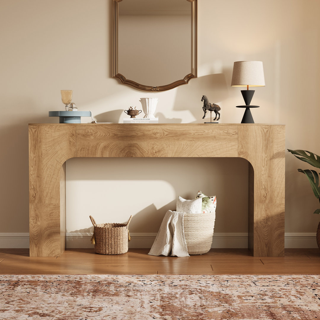 Solid Wood Top Console Table
