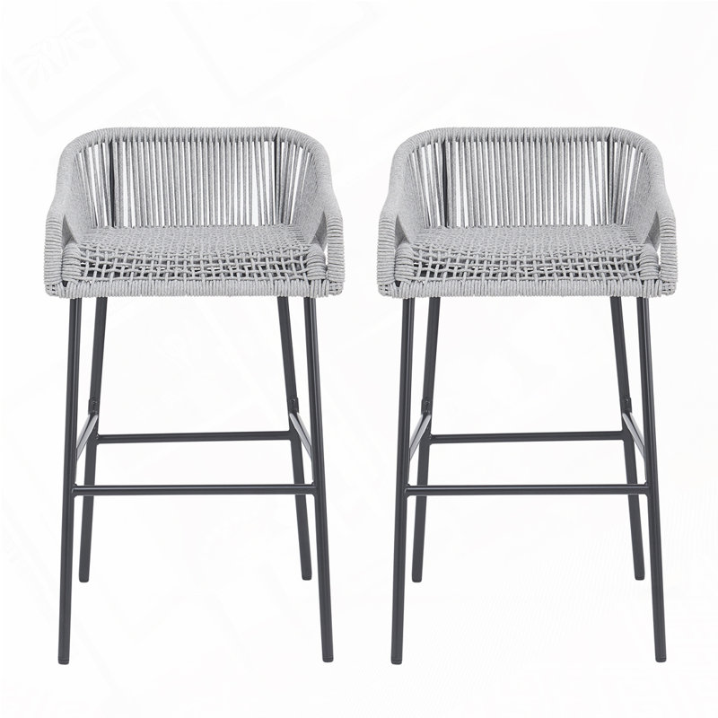 Tabouret de bar pour l'extérieur, Gris clair