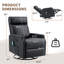 Petit fauteuil inclinable manuel berçant moderne pivotant de 24,8 po avec système de massage chauffant à 8 points et poche de rangement latérale-226457454