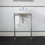 St. George White Vitreous China U-Shaped Console Bathroom Sink with Overflow