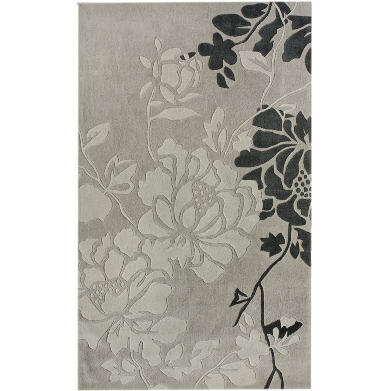 Tapis gris touffeté à la main Metheny, Rectangle 7'6" x 9'6"