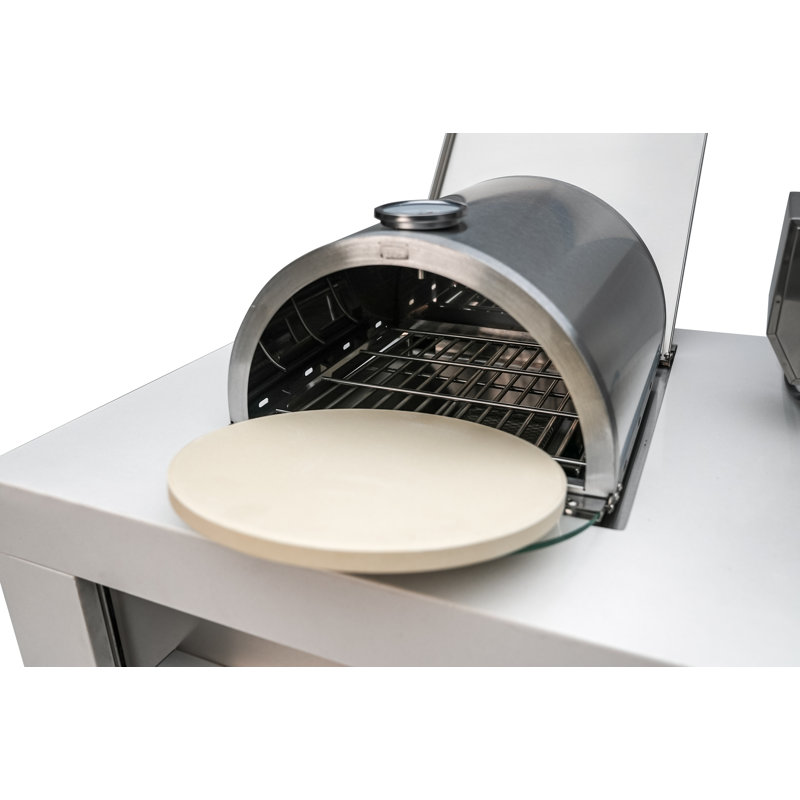 Mont Alpi MASBP Stainless Steel Lightweight Universal Portable Side Burner Pizza Oven + Pizza Stone