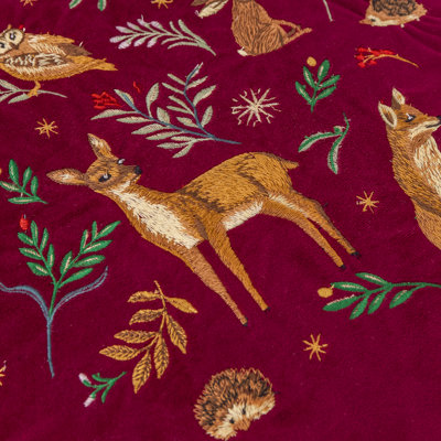 Berry Woods Red Cushion