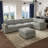 Corduroy Modular L - Shaped Sectional Sofa With Removable Ottoman-279045610