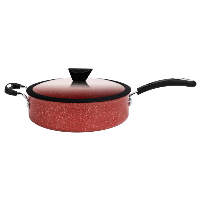 Casserole antiadhésive de 5,3 pte avec couvercle Ozeri Stone Earth All-In-One APEO & PFOA, Argile rouge