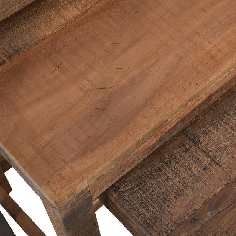 Preesall 24'' tall Solid Wood Nesting Tables