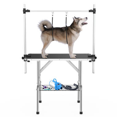 BestPet Large Adjustable Pet Dog Cat Grooming Table W/Arm&Noose