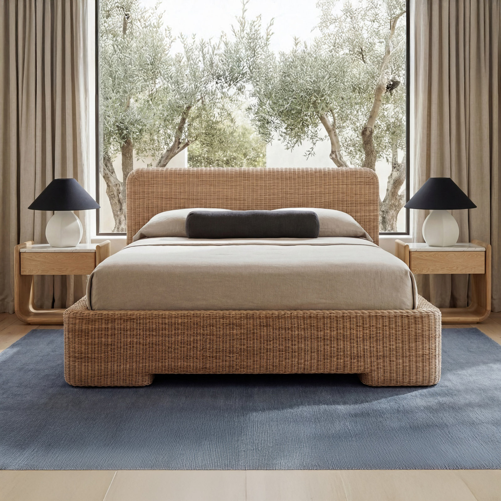 Claudia Bed Queen Natural, King