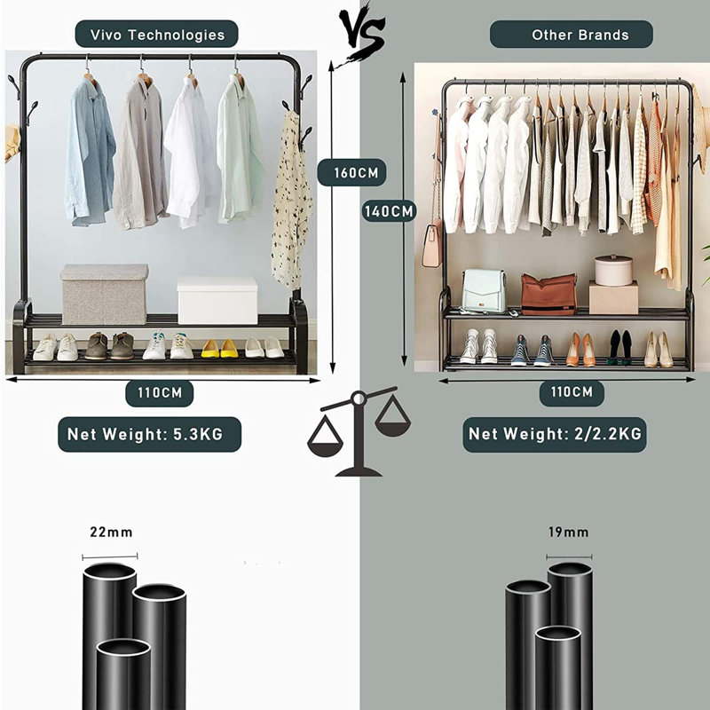 Allysan 110cm Clothing Rack