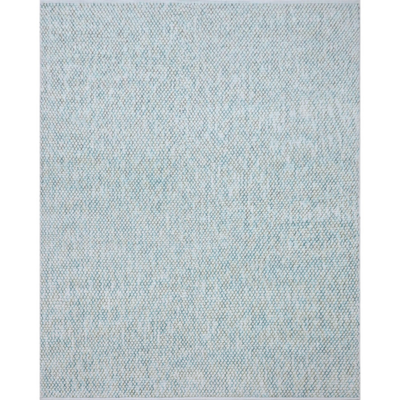 Global Recycled Standard Bubbles Hand-Woven Textural Loop Pile Recycled Rug Lagoon Blue, Rectangle 8' x 10'