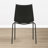 Plastic Stackable Dining Chair with Metal Legs-1482255729