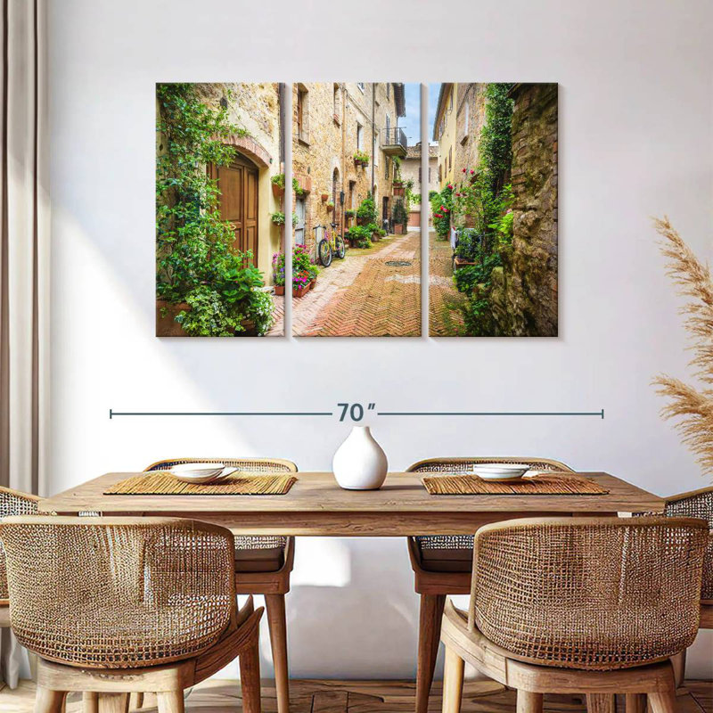 Kavia, pittoresque rue toscane, H 36 po x l 57 po