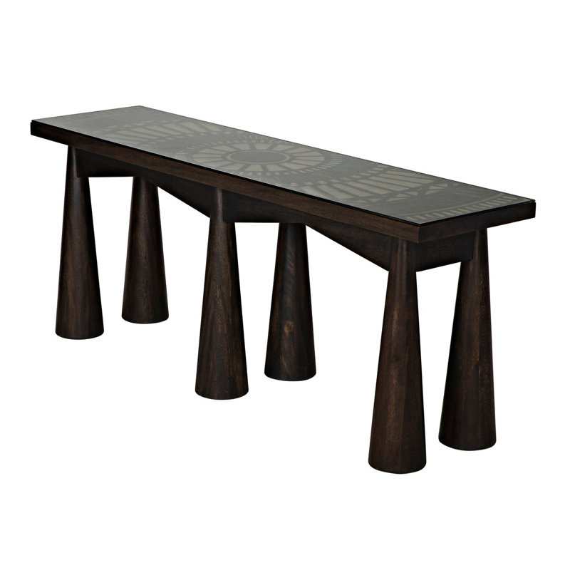 Tutankhamun 81'' W Glass Console Table