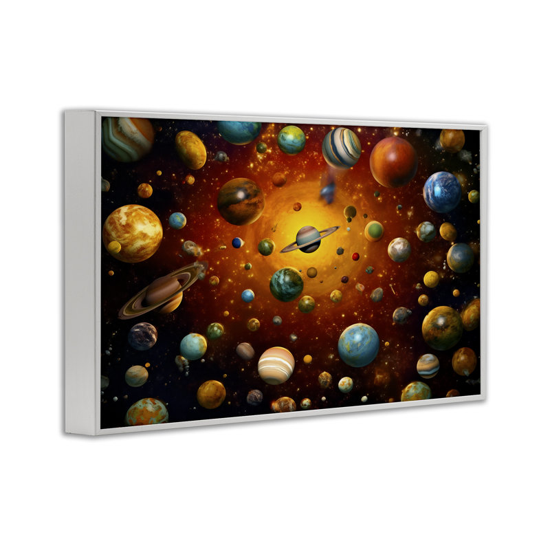 Giclée encadrée de galaxie cosmique, design par Ray Powers, H 12 po x l 18 po, Giclée encadrée blanc bord de mer