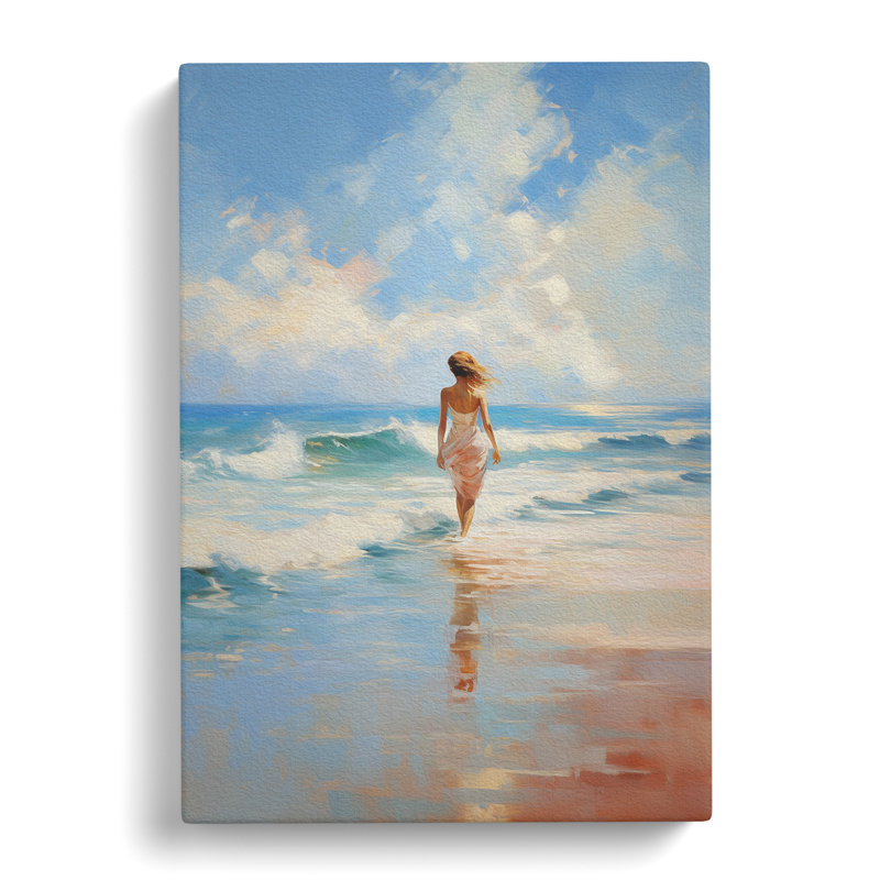 Beach Impressionism Art No.2 - Wrapped Canvas, 60cm H x 40cm W x 3cm D