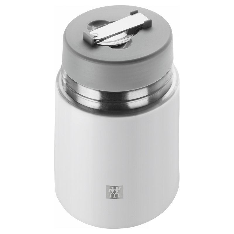 ZWILLING Thermo 23.6 Oz Bottle + Eats Set, Silver/White