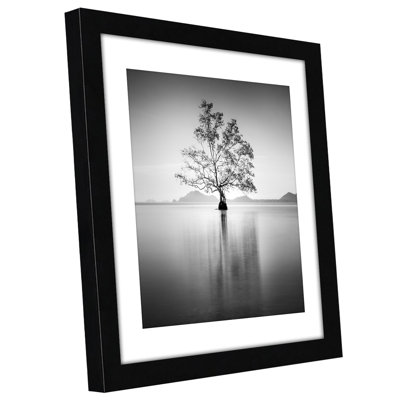 Damaine Picture Frame with Mat - Engineered Wood and Shatter-Resistant Glass