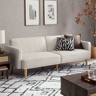 76.8'' Velvet Convertible Sofa