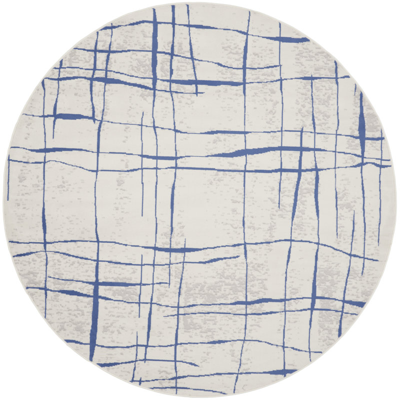 Abstract Indoor Rug, Round 8'