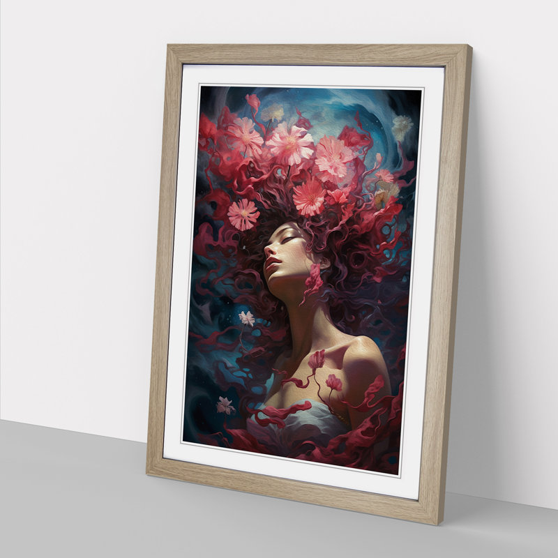 Single Picture Frame Print on Wood, Oak Framed, 64cm H x 46cm W