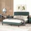 Lit plateforme en tissu d'ameublement-511404792