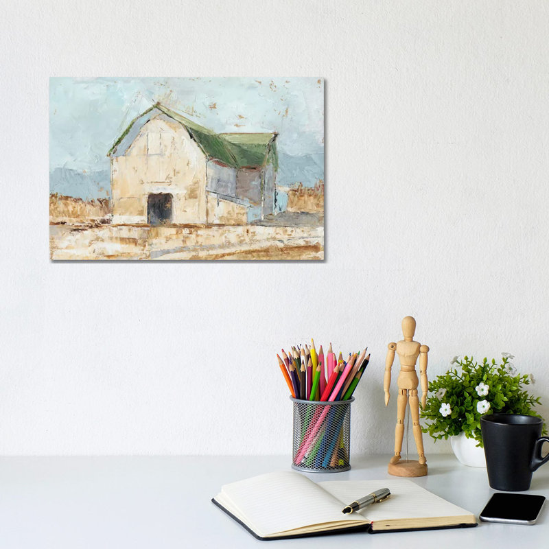 Whitewashed Barn IV by Ethan Harper - Wrapped Canvas Gallery-Wrapped Canvas Giclée, 20.32 cm H x 30.48 cm W