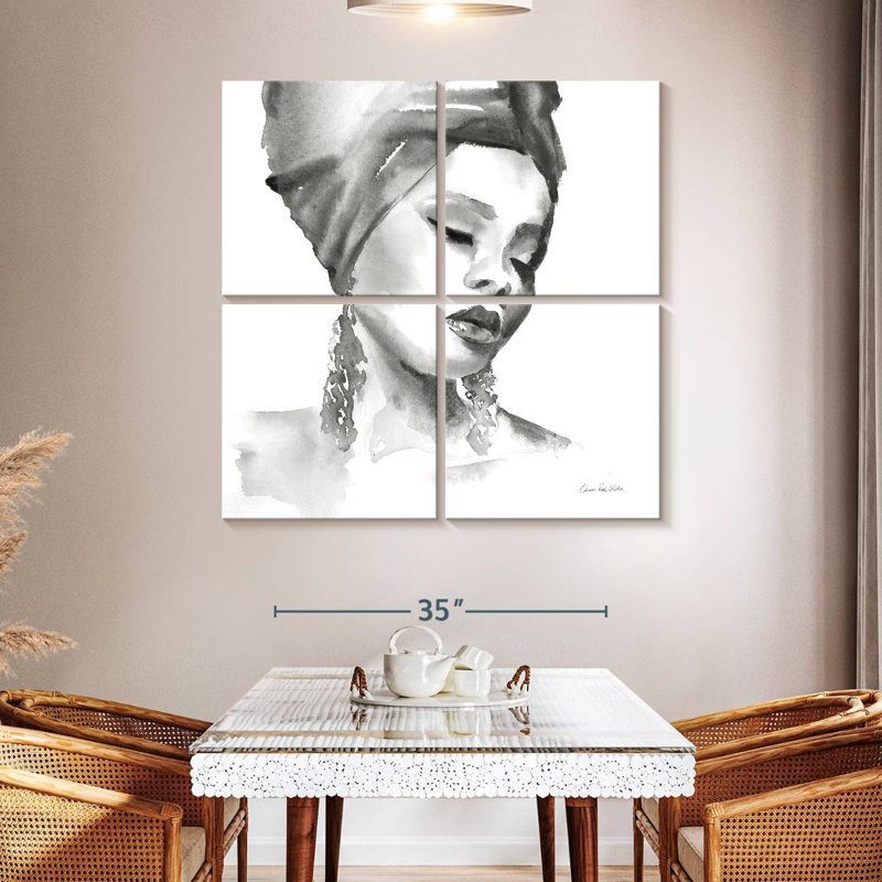 Leisha Woman BW, H 45 po x l 45 po