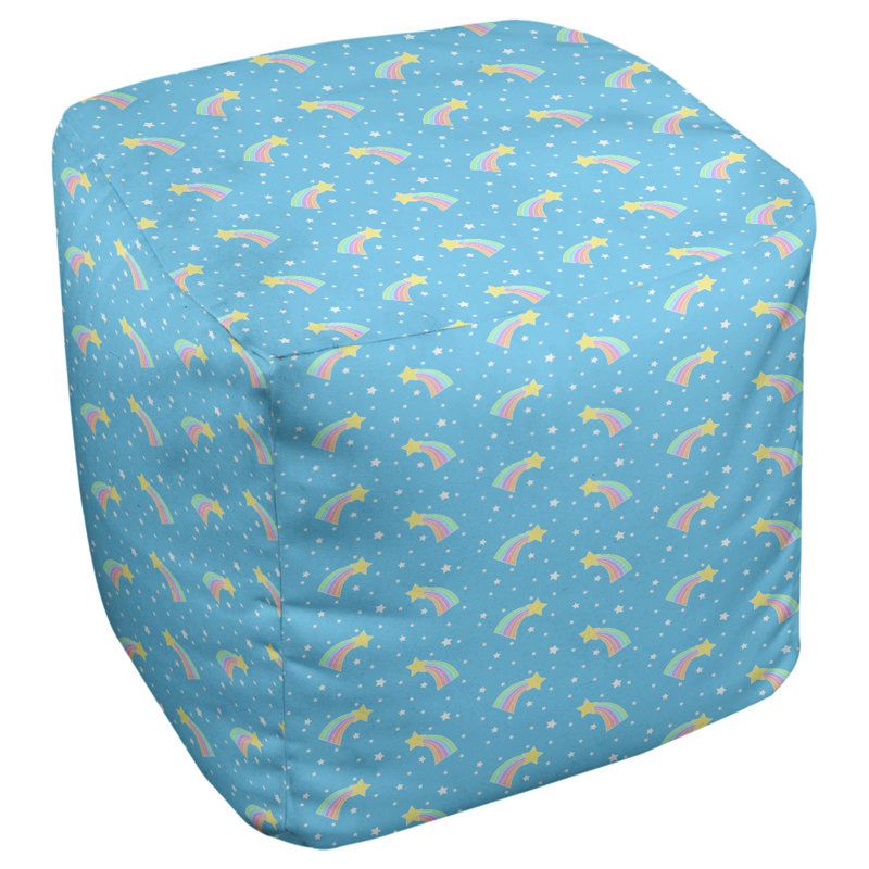 Repose-pieds Avicia, H 13 po x l 13 po x P 13 po, Rose / bleu Maya