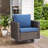 Salome 5-Person All Weather Outdoor Wicker L-Shaped Patio Conversation Set With Swivel Gliders And Side Table-847812517-847812516