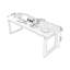 Bureau rectangulaire en bois massif noyer clair-108927766