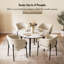 Round Dining Table with Steel Base