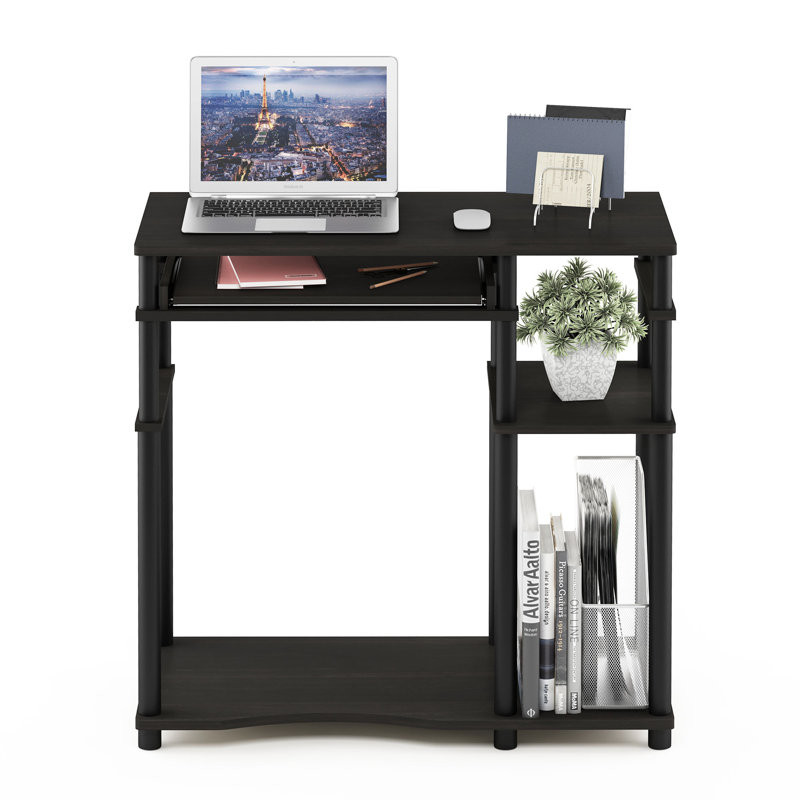 Antigo Computer Desk with Keyboard Tray, Espresso/Black