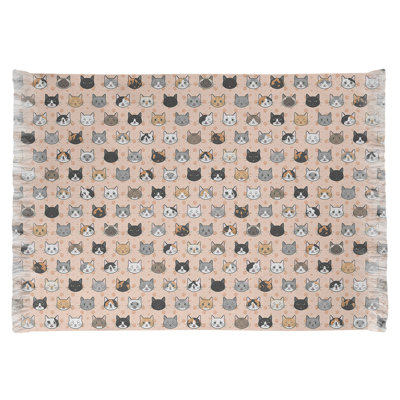 Tapis de zone beige pour chat kitty Mcguigan