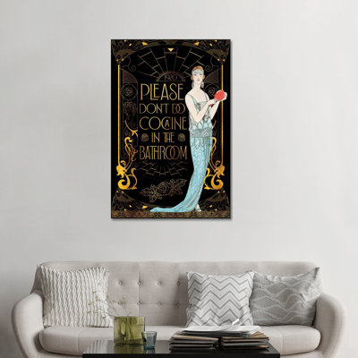 Please Don't Do Cocaine In The Bathroom- Gallery-Wrapped Canvas Giclée
