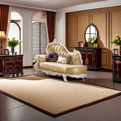 Chaise longue rembourrée European Neoclassical Luxury