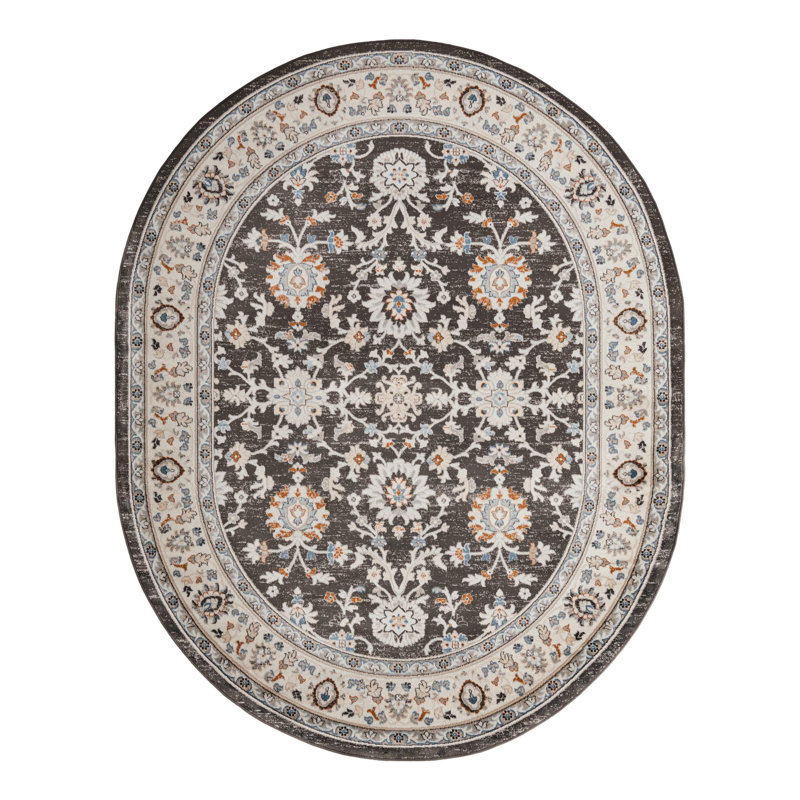 Arends Floral Indoor Rug, Oval 7'10" x 10'