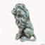 Statue de lion assis en oxyde de magnésium, sculpture de lion résistante aux intempéries pour la décoration extérieure du jardin