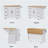 56 inch Kitchen Island with Rubber Wood Veneer Drop Leaf, Power Outlet, 4 Door Shelves, Embossed Vertical Stripe Rolling Kitchen Cart on 4 Wheels with 6 Deep Drawers for Kitchen, Dining Room,White-664568140