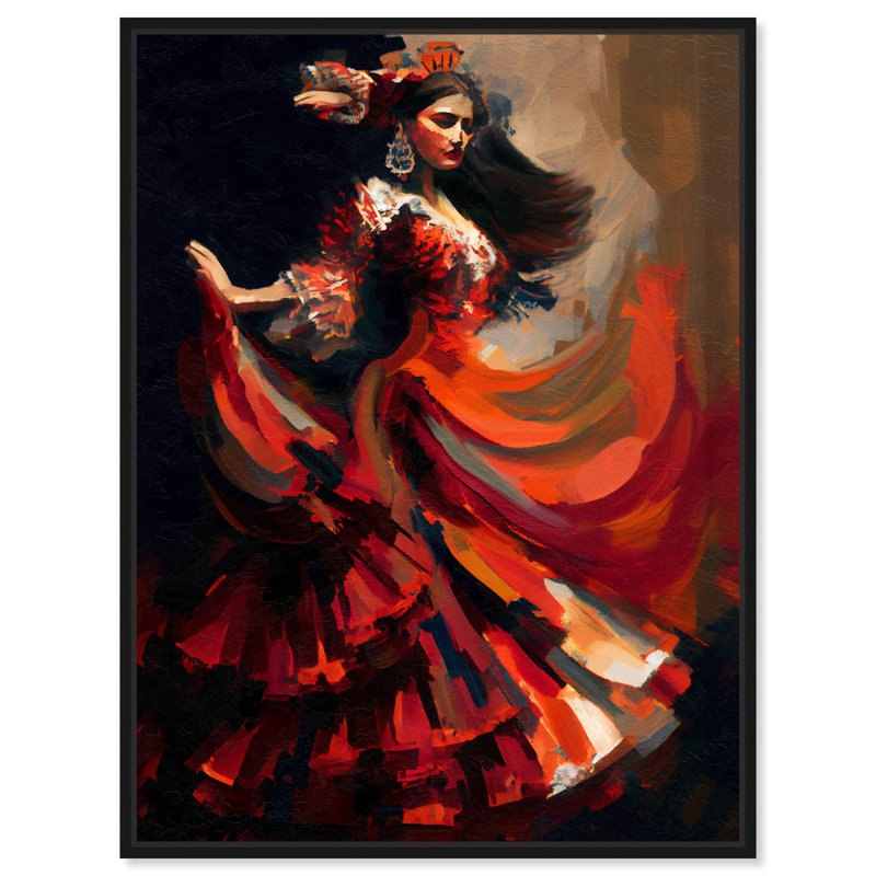 «Dancer II Canvas» par Art Remedy, Cadre noir, H 21 po x l 17 po
