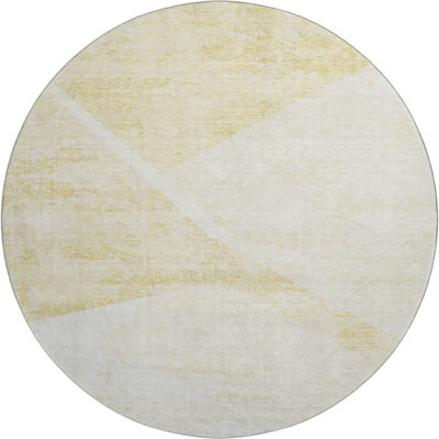 Premium Machine Washable Prisco Gold Rug