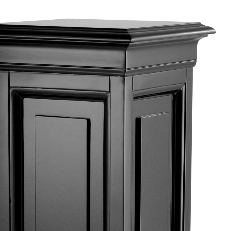 Salvatore Square Pedestal Plant Stand, 39.37" H x 12.99" L x 12.99" D, Black