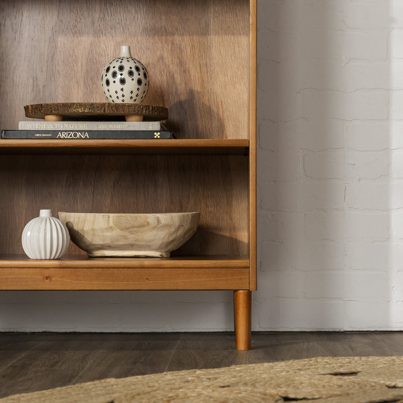 Bibliothèque standard en bois massif H 70 "x l 29" Speth, Caramel