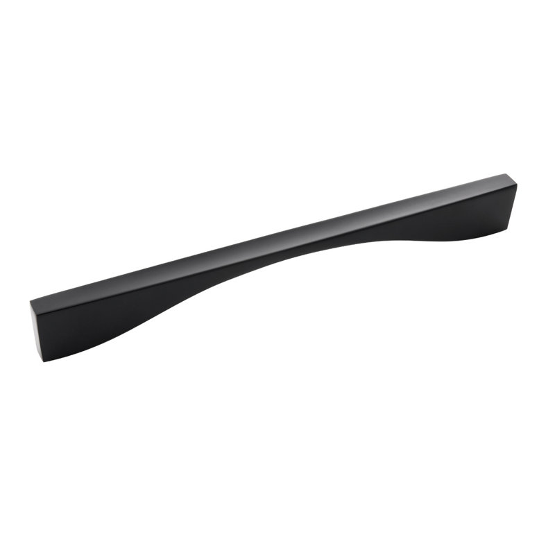 Channel Collection Handle Pull - Cabinet Pull - Contemporary Hardware for Drawers & Cabinets, 8 13/16'', Matte Black