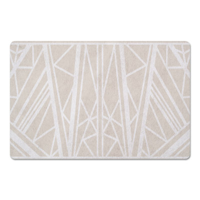 Tapis de bain fleurs monochromes