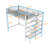 Twin Size Metal Loft Bed With Integrated Storage And Contemporary Design-528791385