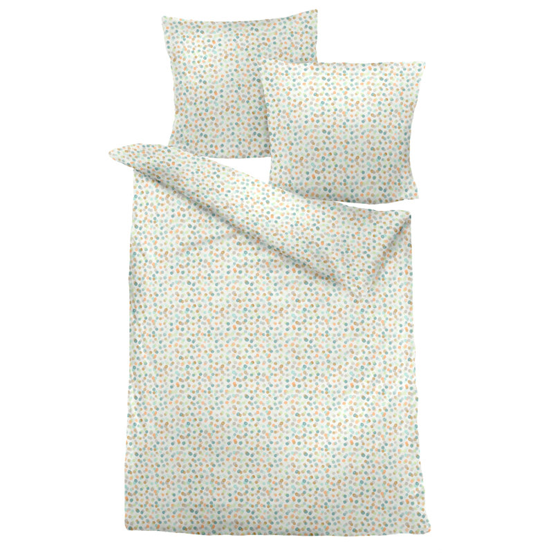 Pink Seersucker Duvet Cover Set, 155 x 220cm, Green 