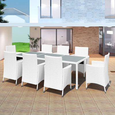 Ensemble repas pour 8 personnes avec coussins Alanis